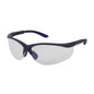 Hi-Voltage AC™ Semi-Rimless Safety Glasses with Blue Frame, Clear Lens and Anti-Scratch / Anti-Fog Coating