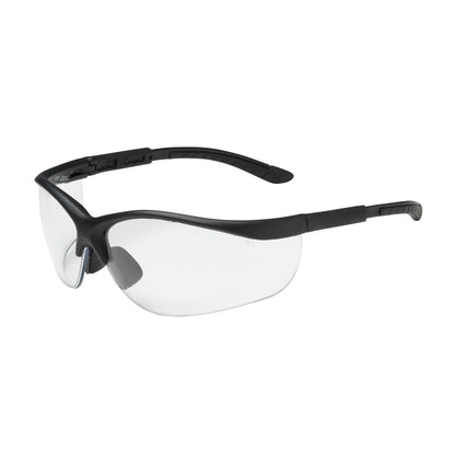 PIP 250-21-0400 Hi-Voltage AC Semi-Rimless Safety Glasses with Black Frame, Clear Lens and Anti-Scratch Coating