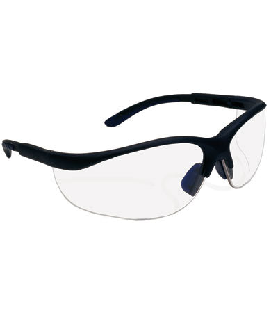Hi-Voltage AC™: Semi-Rimless Safety Glasses with Black Frame, I/O Lens and Anti-Scratch Coating