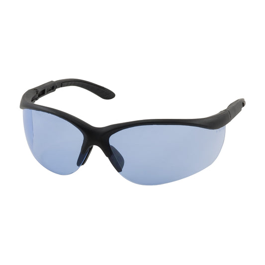Hi-Voltage AC™: Semi-Rimless Safety Glasses with Black Frame, Light Blue Lens and Anti-Scratch Coating