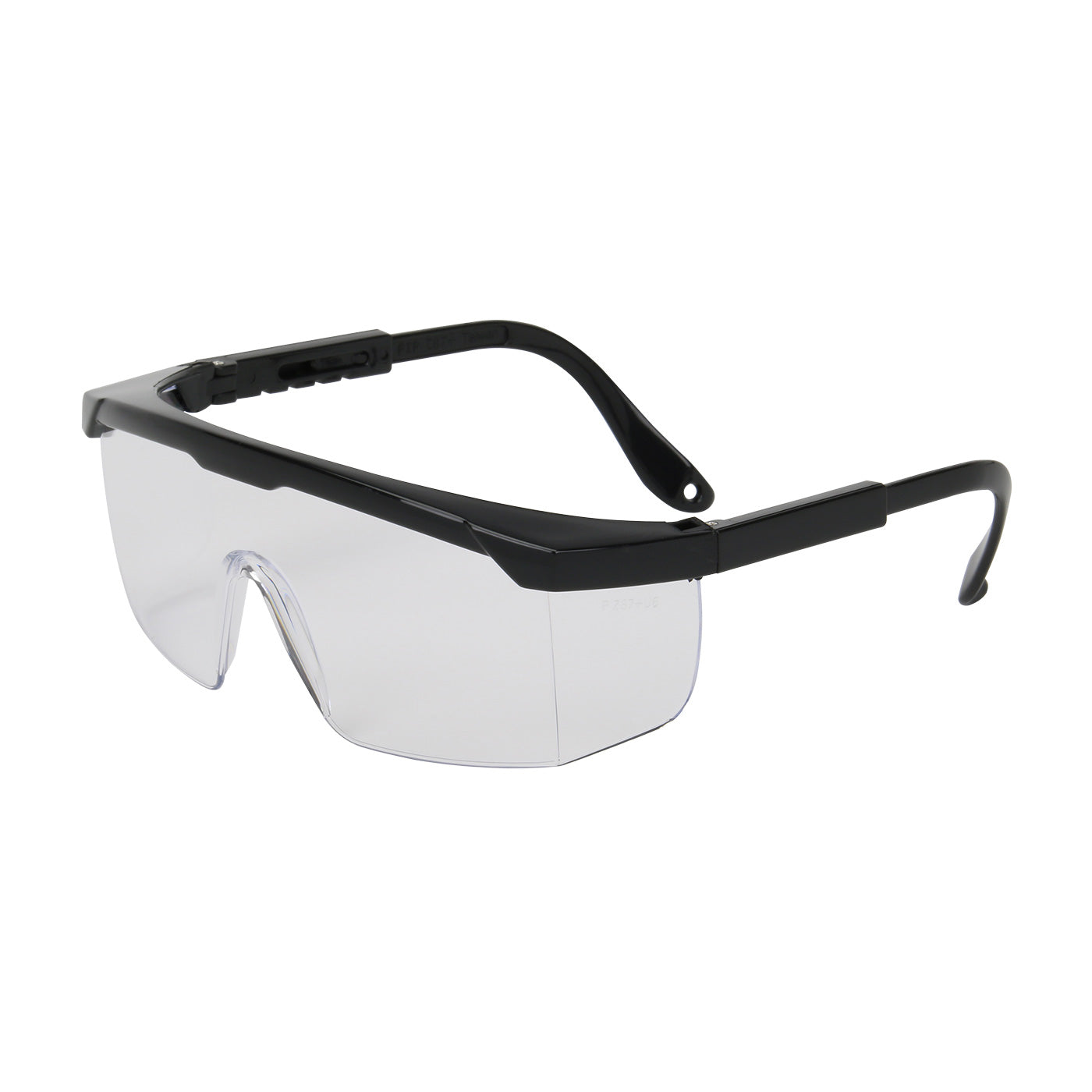 Hi-Voltage ARC™: Semi-Rimless Safety Glasses with Black Frame and Clear Lens