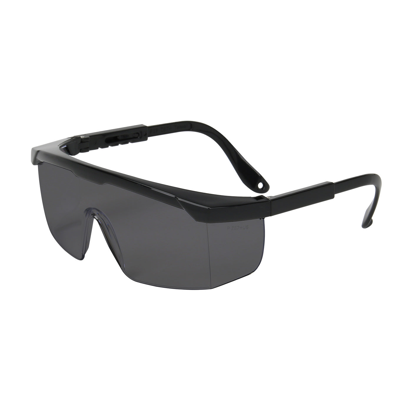 Hi-Voltage ARC™: Semi-Rimless Safety Glasses with Black Frame, Gray Lens and Anti-Scratch Coating