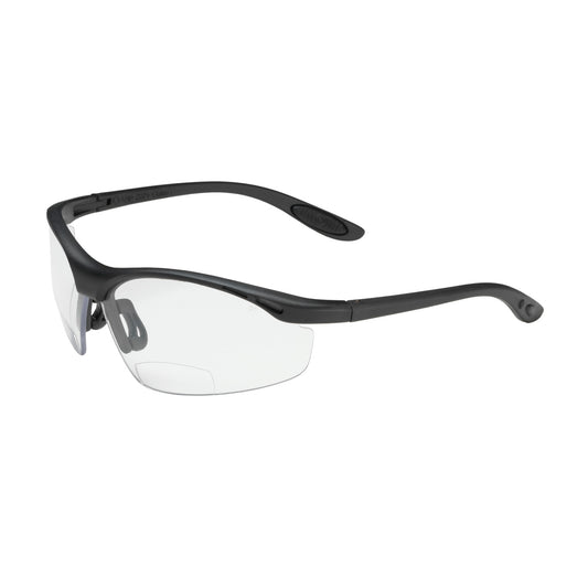 Mag Readers™: Semi-Rimless Safety Readers with Black Frame, Clear Lens and Anti-Scratch Coating - +2.50 Diopter