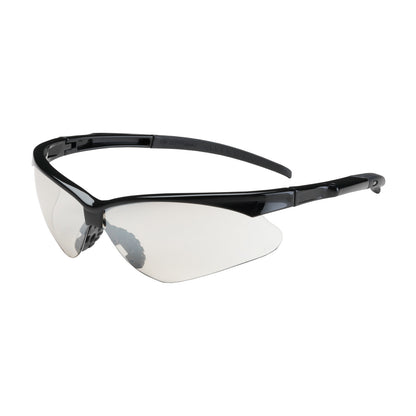 Adversary™: Semi-Rimless Safety Glasses with Black Frame, Clear Lens and Anti-Scratch Coating