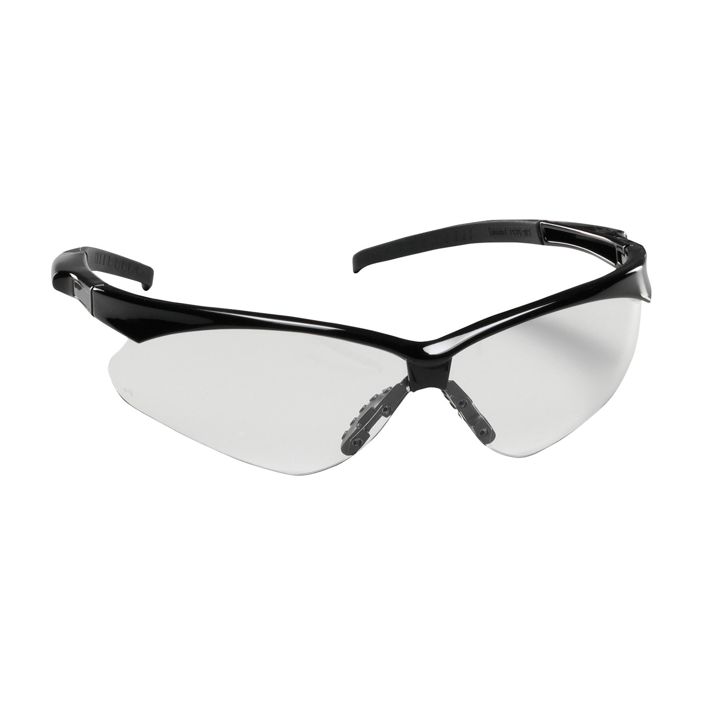 Adversary™: Semi-Rimless Safety Glasses with Black Frame, Clear Lens and Anti-Scratch Coating