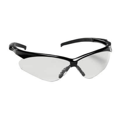 Adversary™: Semi-Rimless Safety Glasses with Black Frame, Clear Lens and Anti-Scratch Coating