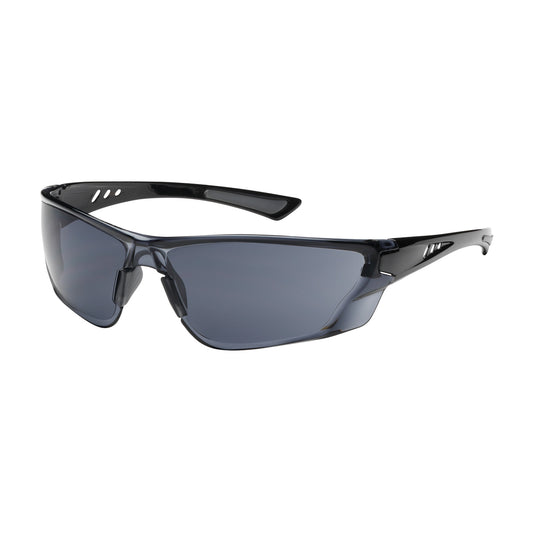Recon™: Rimless Safety Glasses with Gloss Black Temple, Gray Lens and Anti-Scratch / FogLess® 3Sixty™ Coating