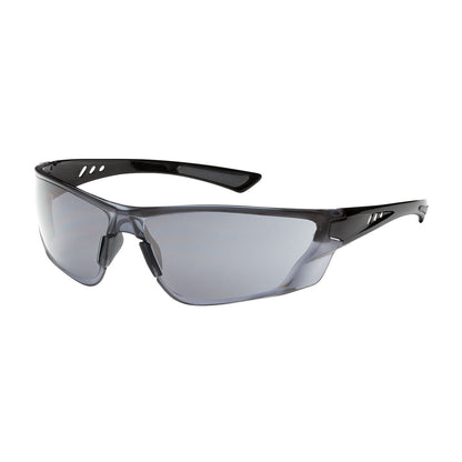 PIP 250-32-0551 Recon Rimless Safety Glasses with Gloss Black Temple, Light Gray Lens and FogLess 3Sixty Coating