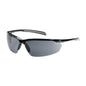 Commander™: Semi-Rimless Safety Glasses with Gloss Black Frame, Gray Lens and Anti-Scratch / Anti-Fog Coating