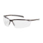 Commander™: Semi-Rimless Safety Glasses with Gloss Bronze Frame, Clear Lens and Anti-Scratch / Anti-Reflective Coating