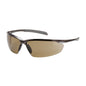 PIP 250-33-1024 Commander Semi-Rimless Safety Glasses with Gloss Bronze Frame, Brown Lens and Anti-Scratch / Anti-Fog Coating
