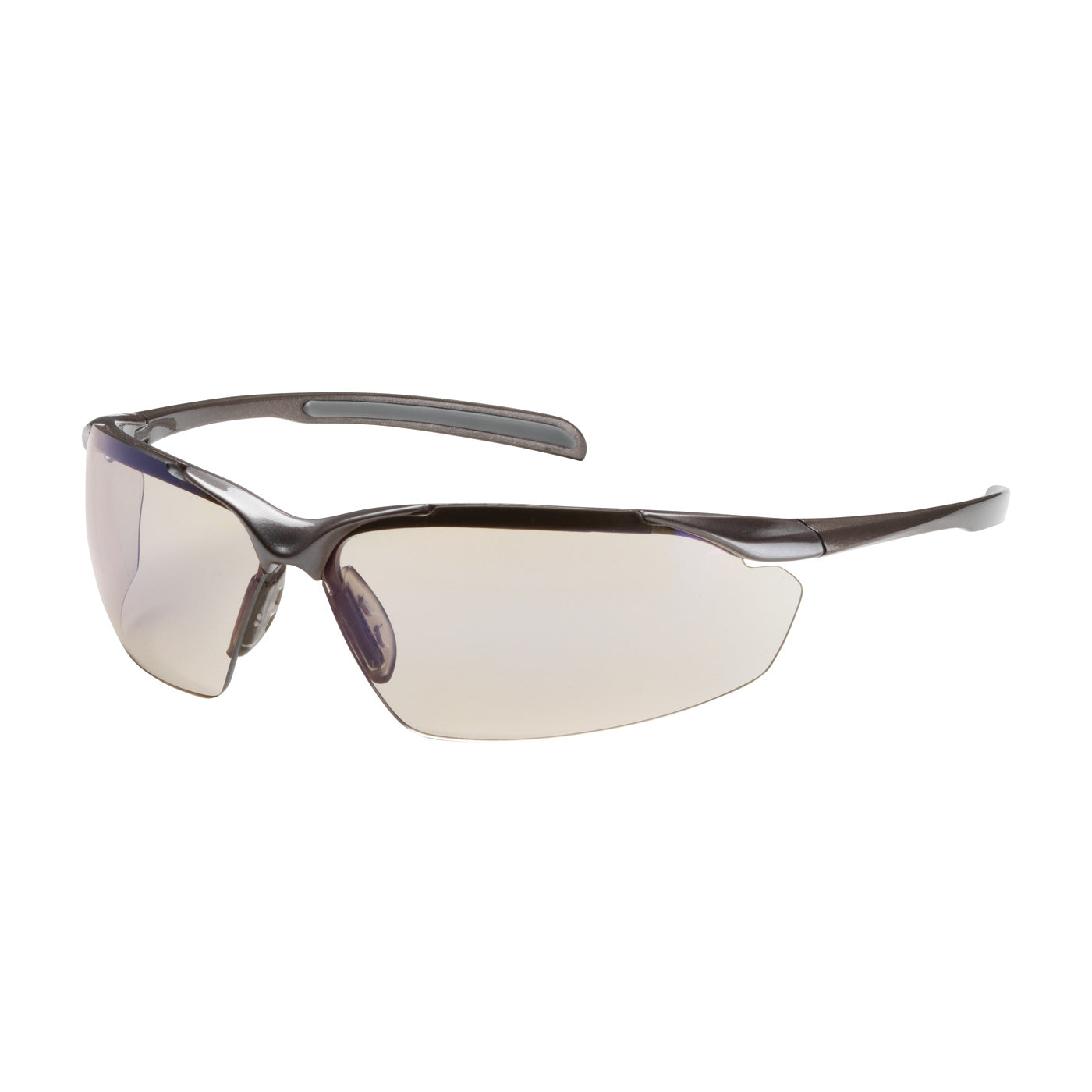 PIP 250-33-1226 Commander Semi-Rimless Safety Glasses with Gloss Bronze Frame, I/O Blue Lens and Anti-Scratch / Anti-Fog Coating