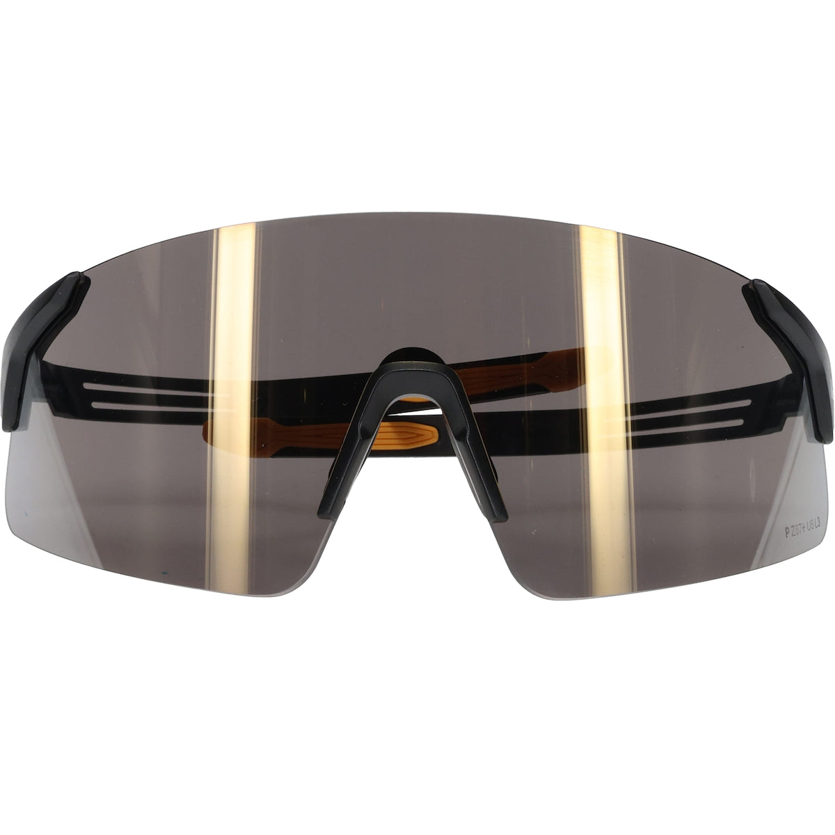Site Boss: Enhanced Coverage Frameless Safety Glasses, with Black Temples, Gold Mirror Plus Lens, and Anti-Scratch Coating