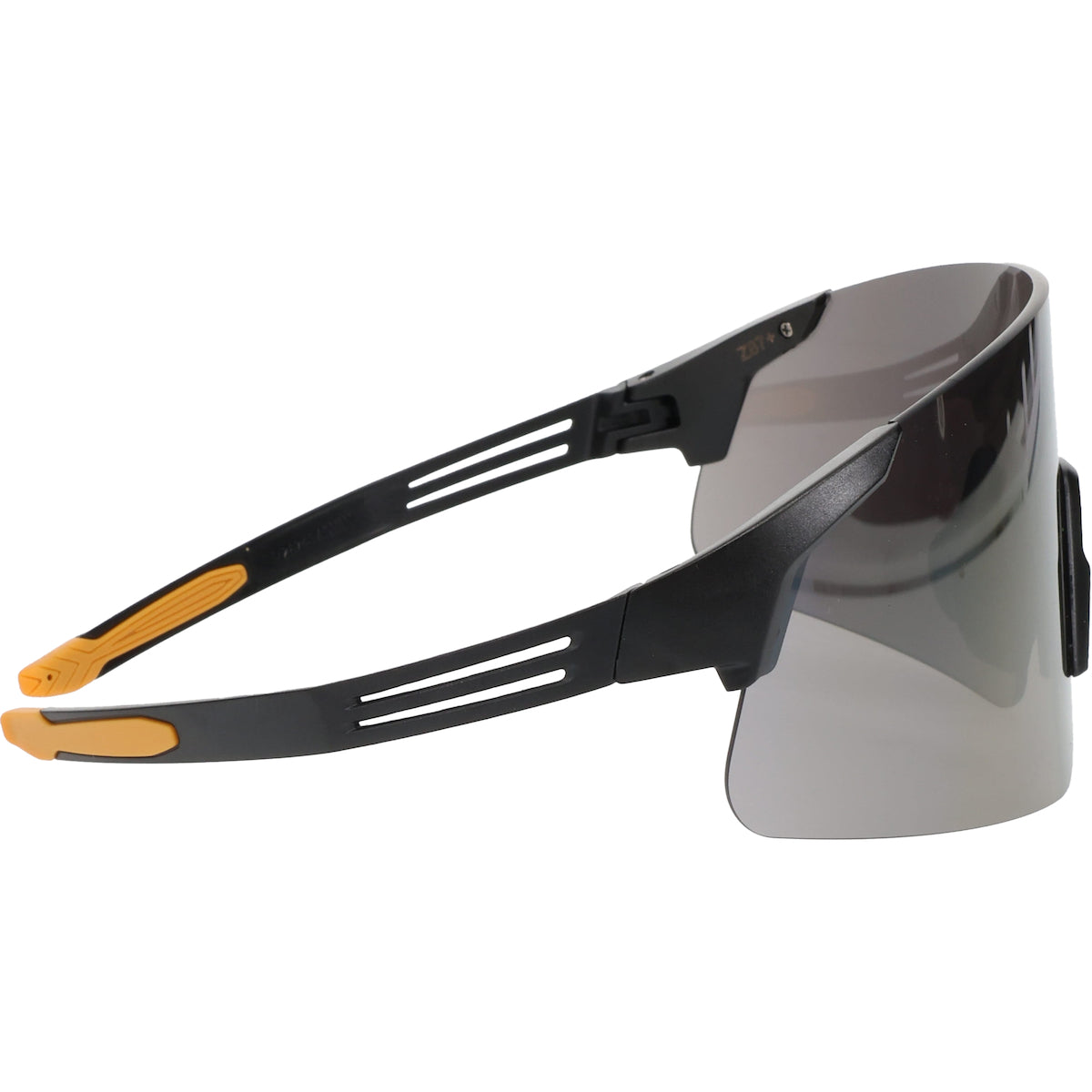 Site Boss: Enhanced Coverage Frameless Safety Glasses, with Black Temples, Gold Mirror Plus Lens, and Anti-Scratch Coating