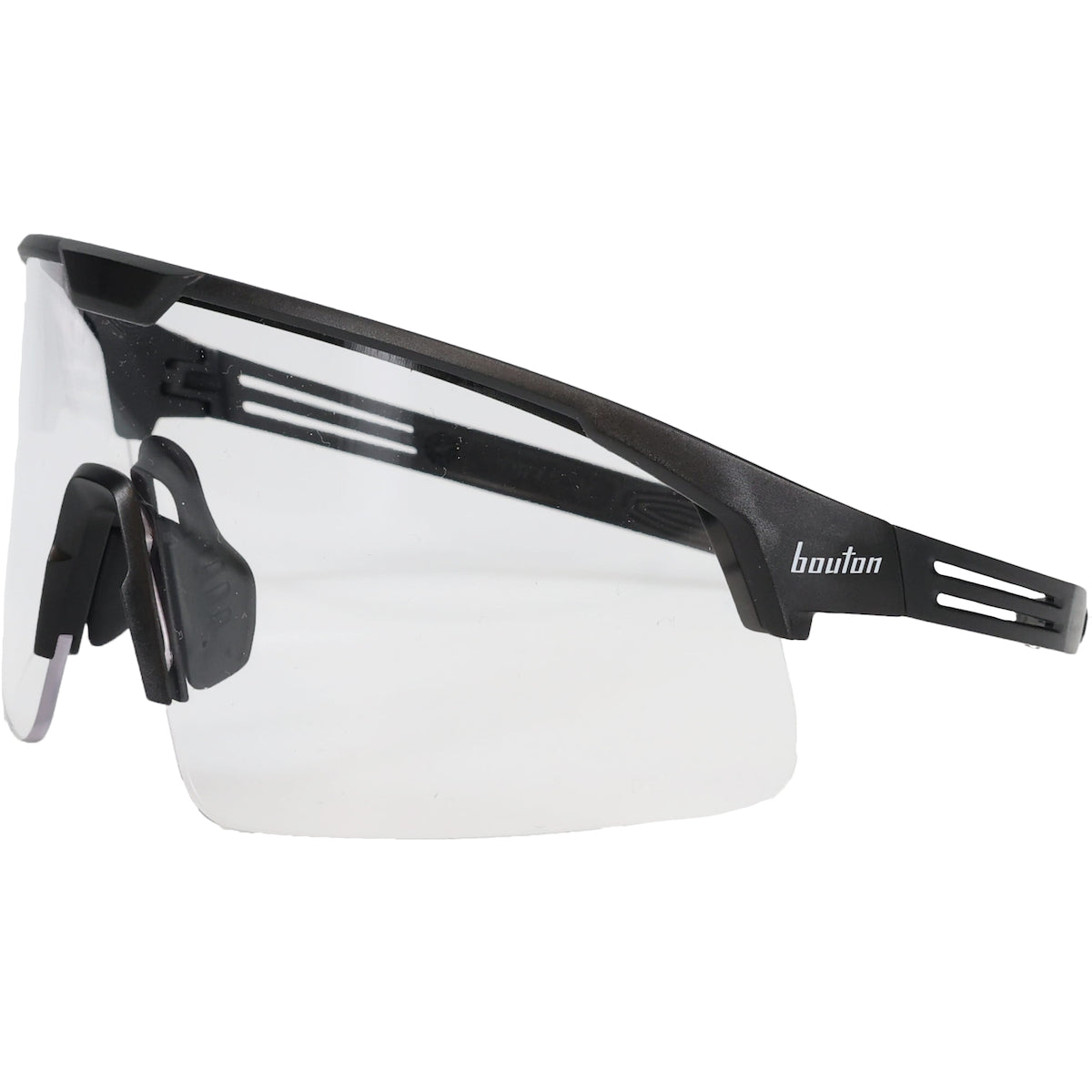 Bouton Optical 250-41-0520 – Enhanced Coverage Half-Frame Safety Glasses, with Black Frame and Clear FogLess® 3Sixty™ Lens Coating