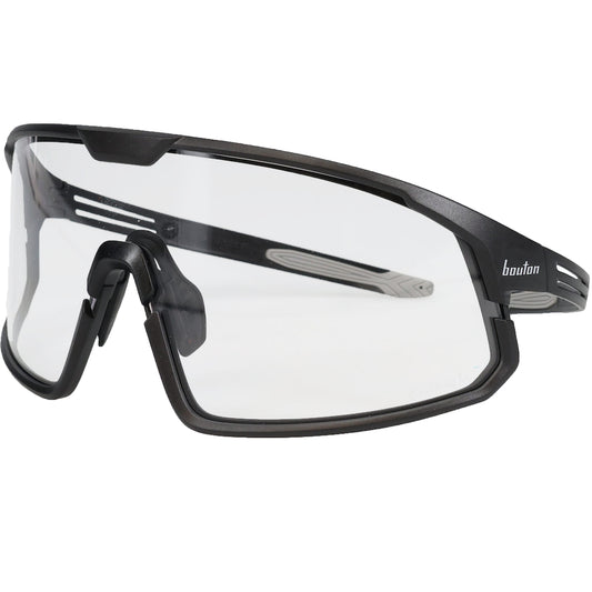 Bouton Optical 250-43-0520 – Enhanced Coverage Full Frame Safety Glasses, with Black Frame and Clear FogLess® 3Sixty™ Lens Coating
