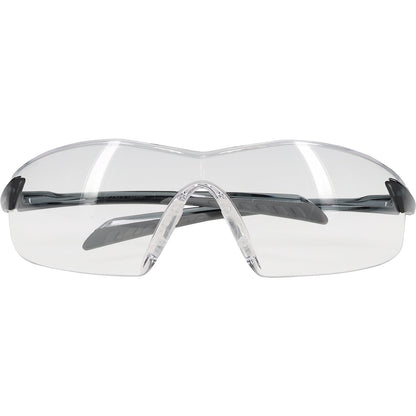 Radar™: Rimless Safety Glasses with Gray Temple, Clear Lens