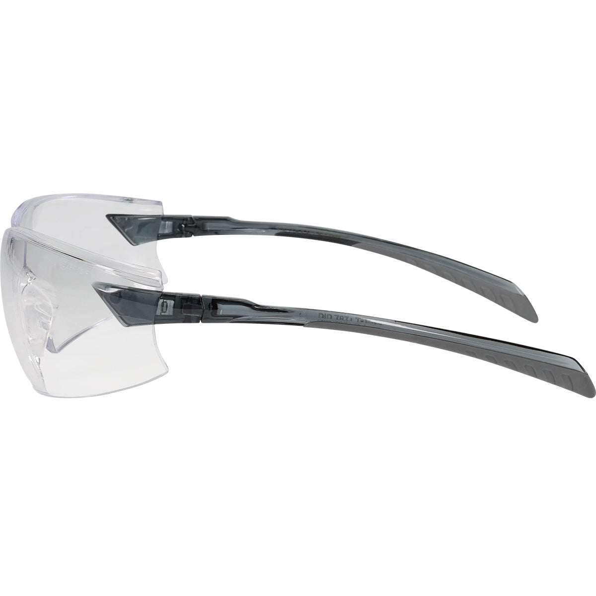 Radar™: Rimless Safety Glasses with Gray Temple, Clear Lens