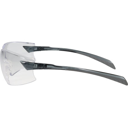 Radar™: Rimless Safety Glasses with Gray Temple, Clear Lens
