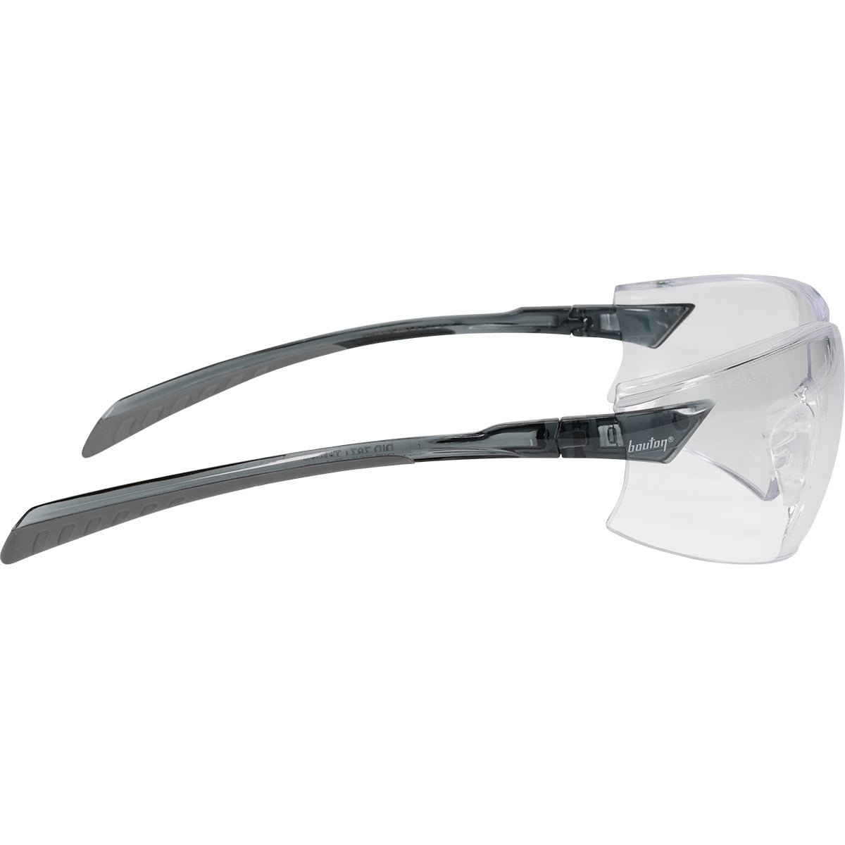 Radar™: Rimless Safety Glasses with Gray Temple, Clear Lens