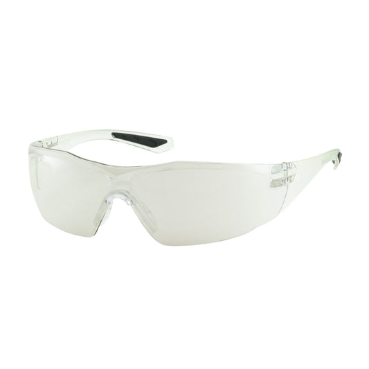 Pulse™ Rimless Safety Glasses with Clear Temple, I/O Lens and Anti-Scratch / Anti-Fog Coating