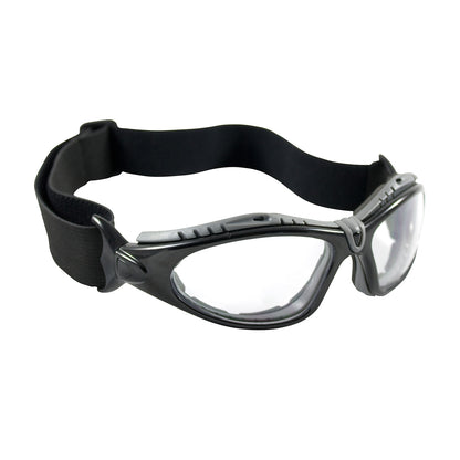 Fuselage™: Full Frame Safety Glasses with Black Frame, Foam Padding, Clear Lens and Anti-Scratch / FogLess® 3Sixty™ Coating