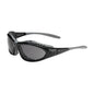 Fuselage™: Full Frame Safety Glasses with Black Frame, Foam Padding, Gray Lens and Anti-Scratch / Anti-Fog Coating
