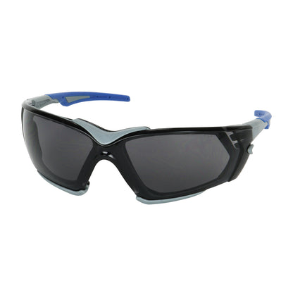 PIP 250-54-0021 Fortify Rimless Safety Glasses with Gray Frame, Gray Lens, Foam Padding and Anti-Scratch / Anti-Fog Coating