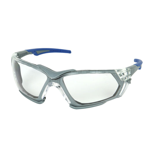 Fortify™: Rimless Safety Glasses with Gray Frame, Clear Lens, Foam Padding and Anti-Scratch / FogLess® 3Sixty™ Coating