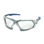 Fortify™: Rimless Safety Glasses with Gray Frame, Clear Lens, Foam Padding and Anti-Scratch / FogLess® 3Sixty™ Coating