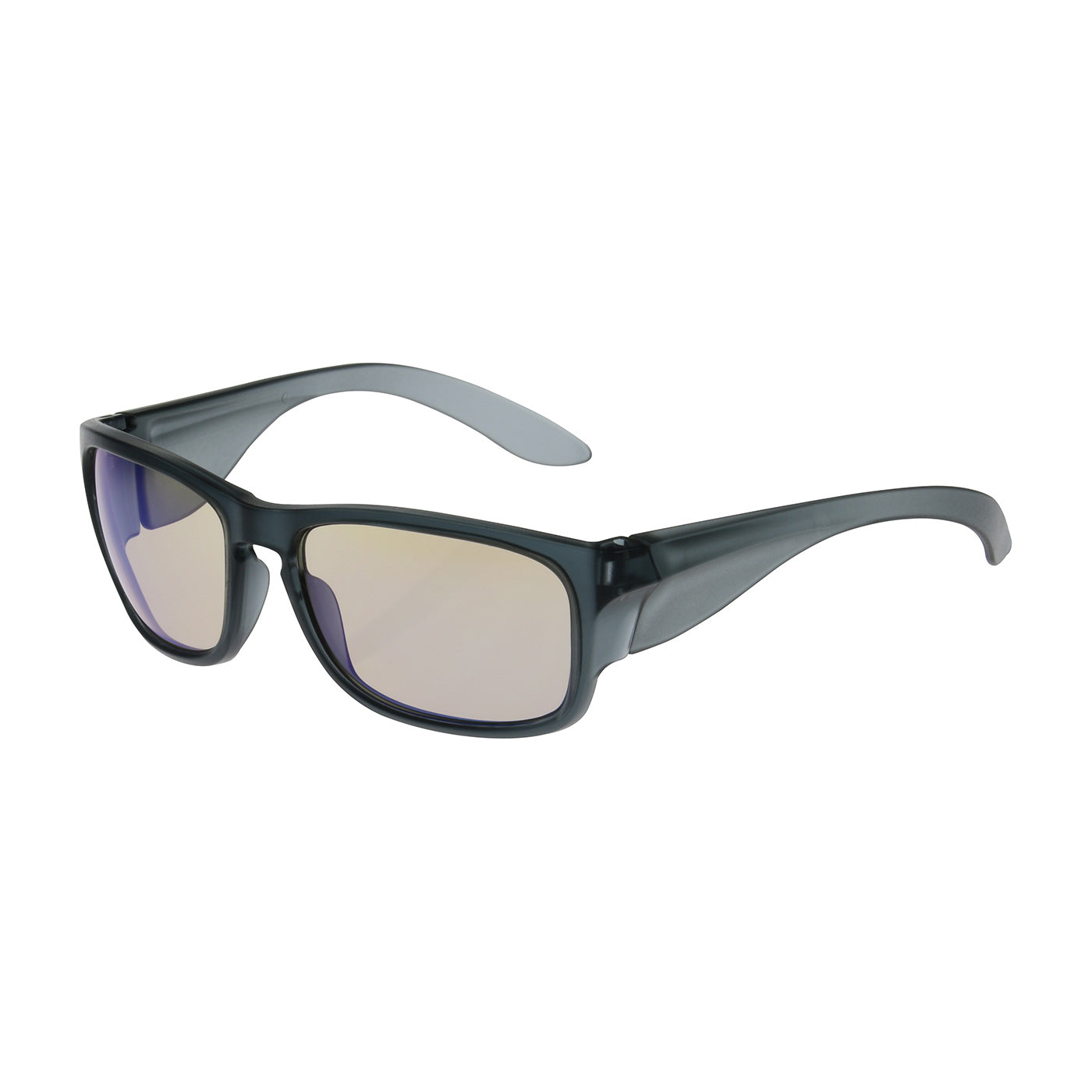 Bond™  Full Frame Safety Glasses with Translucent Charcoal Frame, I/O Blue Lens and Anti-Scratch / Anti-Fog Coating