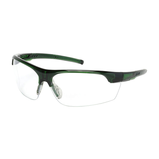 Xtricate-C™: Semi-Rimless Safety Glasses with Green Frame, Clear Lens and FogLess® 3Sixty™ Coating