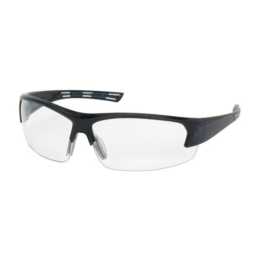 Xtricate™: Semi-Rimless Safety Glasses with Dark Blue Frame, Clear Lens and FogLess® 3Sixty™ Coating