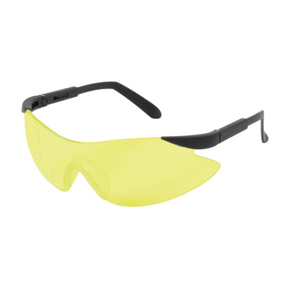 PIP 250-92-0009 Wilco Rimless Safety Glasses with Black Temple, Amber Lens and Anti-Scratch Coating