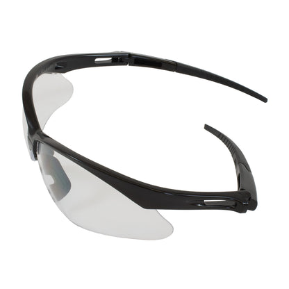 Anser™: Semi-Rimless Safety Glasses with Black Frame, Clear Lens and Anti-Scratch Coating