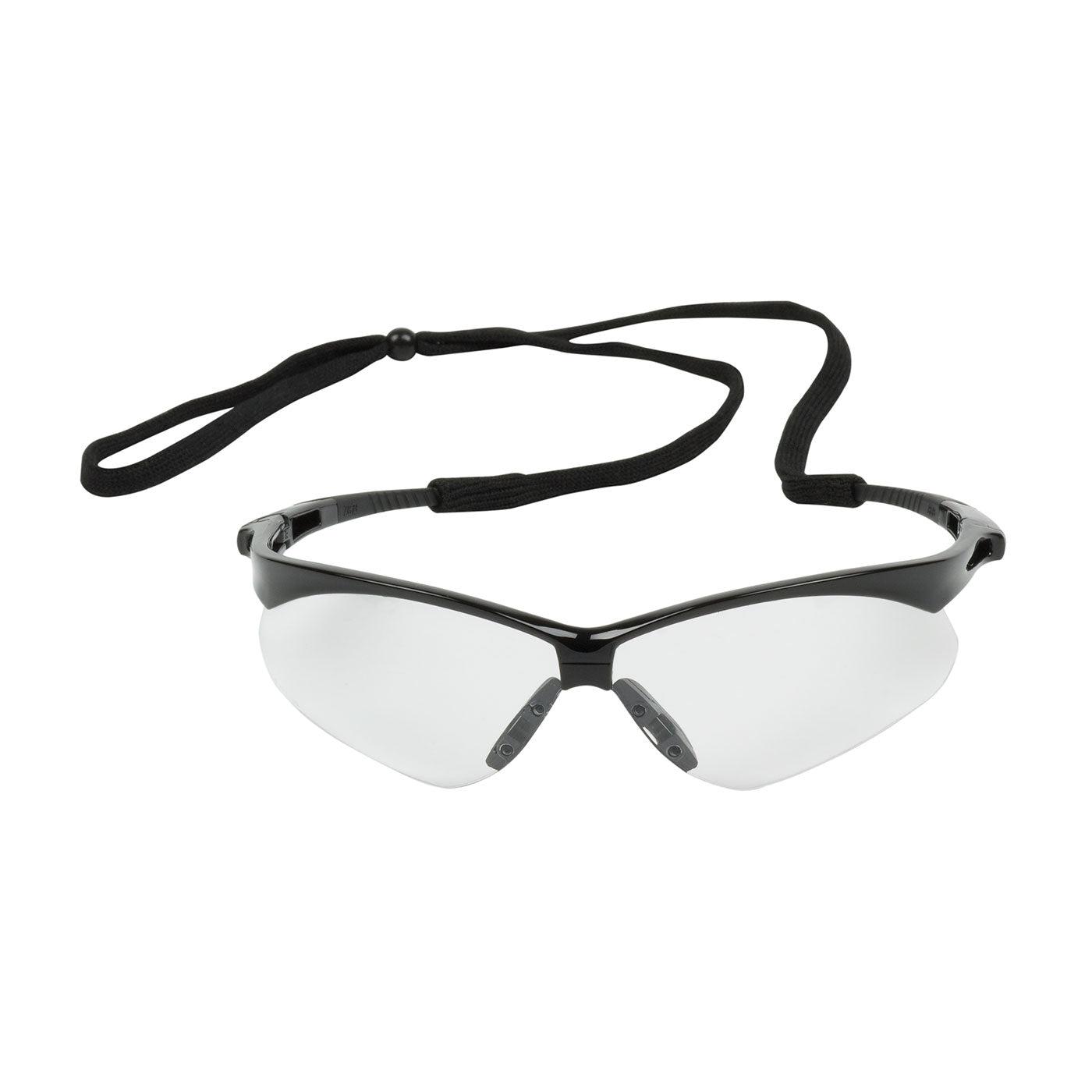 Anser™: Semi-Rimless Safety Glasses with Black Frame, Clear Lens and Anti-Scratch Coating