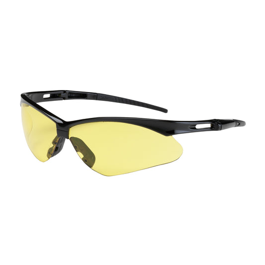 Anser™ Semi-Rimless Safety Glasses with Black Frame, Amber Lens and Anti-Scratch Coating