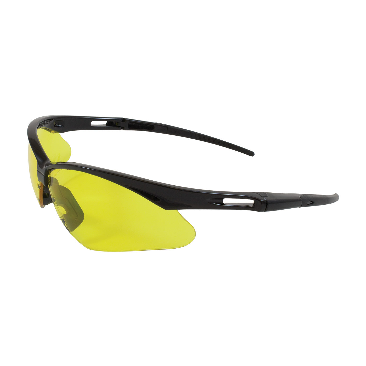 Anser™ Semi-Rimless Safety Glasses with Black Frame, Amber Lens and Anti-Scratch Coating