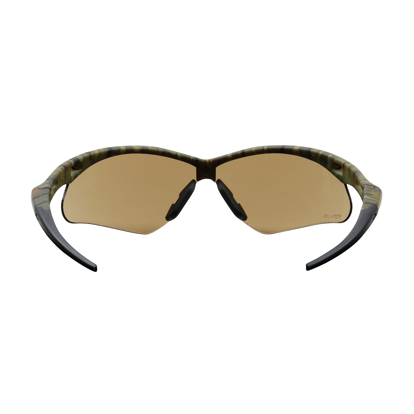Anser™: Semi-Rimless Safety Glasses with Camouflage Frame, Brown Lens and Anti-Fog / Anti-Scratch Coating