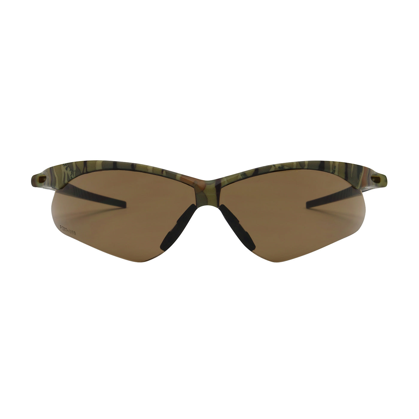 Anser™: Semi-Rimless Safety Glasses with Camouflage Frame, Brown Lens and Anti-Fog / Anti-Scratch Coating