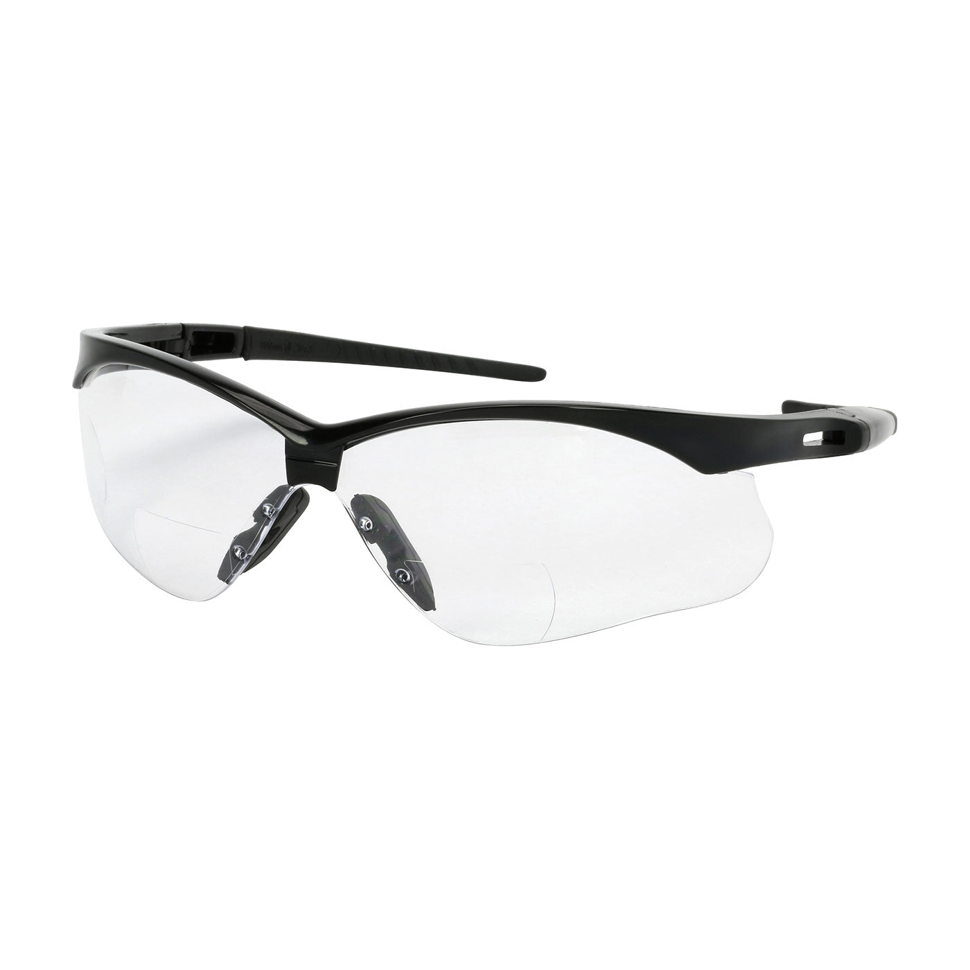Anser™ Semi-Rimless Safety Readers with Black Frame, Clear Lens and Anti-Scratch / Anti-Fog Coating - +2.50 Diopter