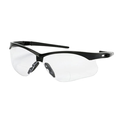 PIP 250-AN-11125 Anser Semi-Rimless Safety Readers with Black Frame, Clear Lens and Anti-Scratch / Anti-Fog Coating - +2.50 Diopter