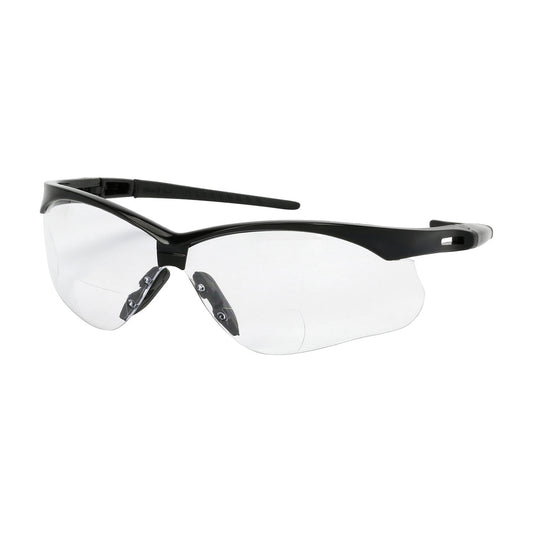 Anser™: Semi-Rimless Safety Readers with Black Frame, Clear Lens and Anti-Scratch / Anti-Fog Coating - +2.00 Diopter