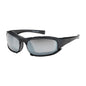 Cefiro™ Full Frame Safety Glasses with Black Frame, Silver Mirror Lens and Anti-Scratch / Anti-Fog Coating