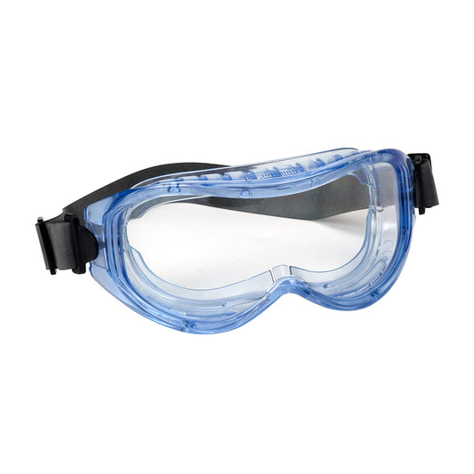 Bouton Optical 251-5300-400-RHB – Indirect Vent Goggle with Light Blue Body, Clear Lens and Anti-Scratch / Anti-Fog Coating - Neoprene Strap