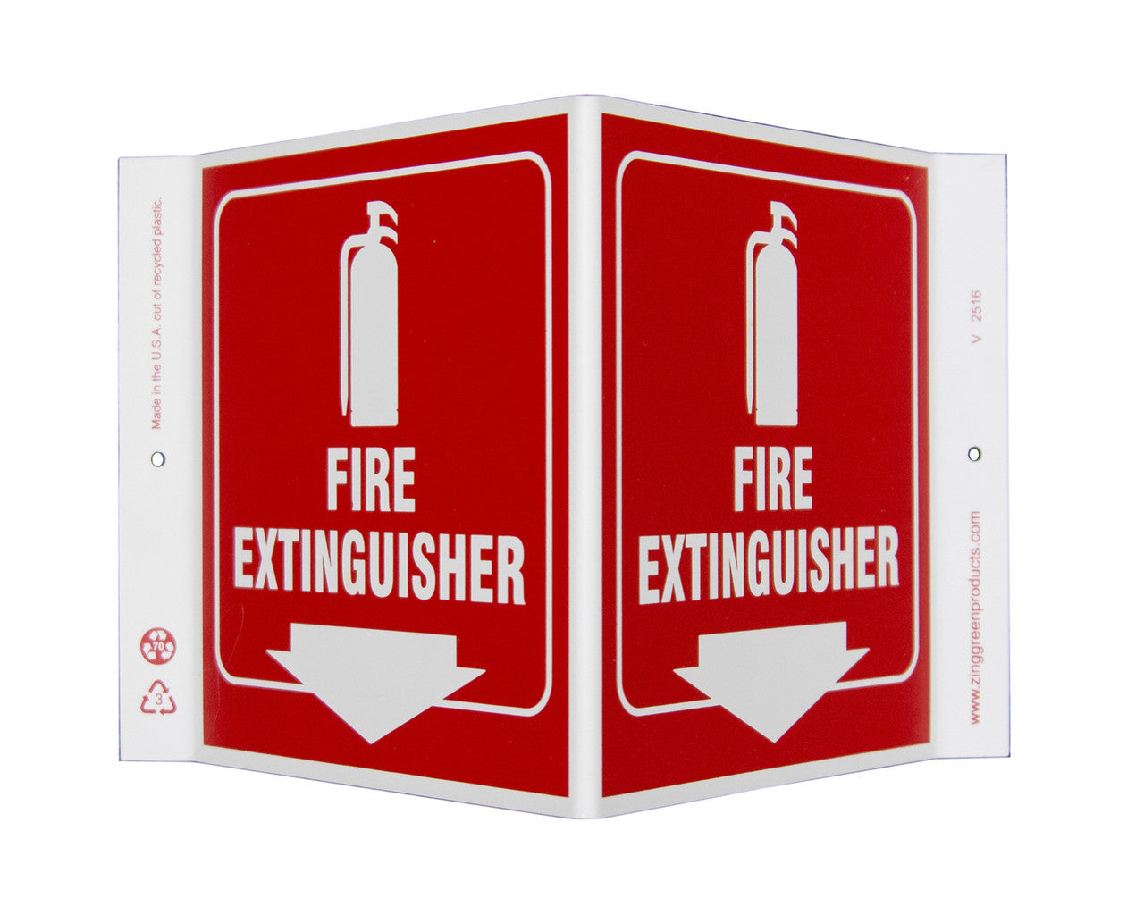 ZING Safety Sign, Fire Extinguisher V - official Zing product image 1