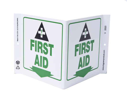 ZING Safety Sign, First Aid V - official Zing product image 1