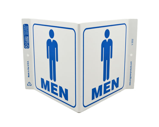 ZING Safety Sign, Restroom Men V - official Zing product image 1