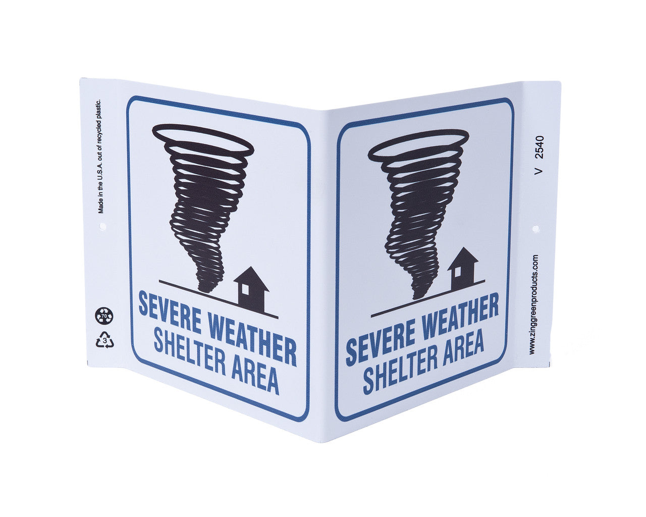 ZING Safety Sign, Severe Weather Shelter V - official Zing product image 1