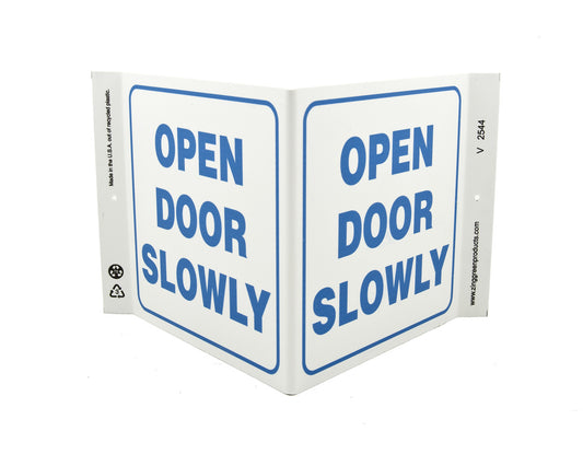 ZING Safety Sign, Open Door Slowly V - official Zing product image 1